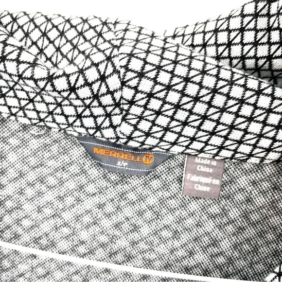 MERRELL Black/White Cowl Neck Long Sleeve Active Athleisure Dress - Picture 7 of 7